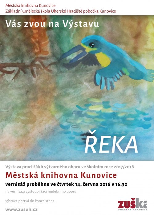 "ŘEKA" | Výstava prací žáků výtvarného oboru pobočky Kunovice