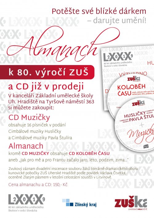 Přijďte si koupit almanach | k 80. výročí školy nebo hudební CD