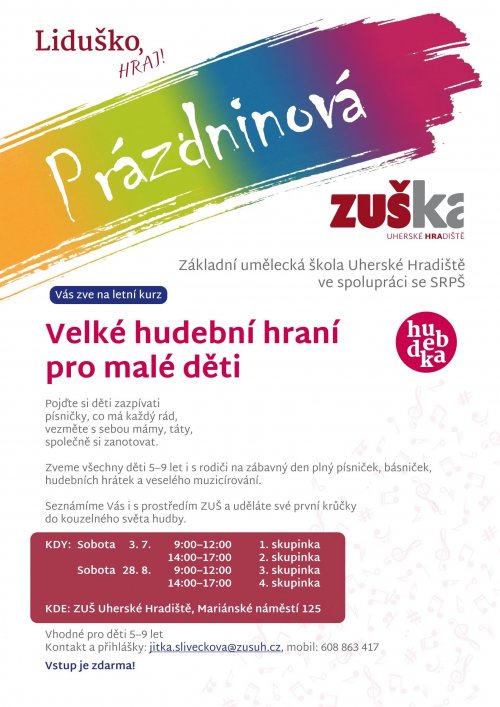Velké hudební hraní pro malé děti má ještě volná místa!