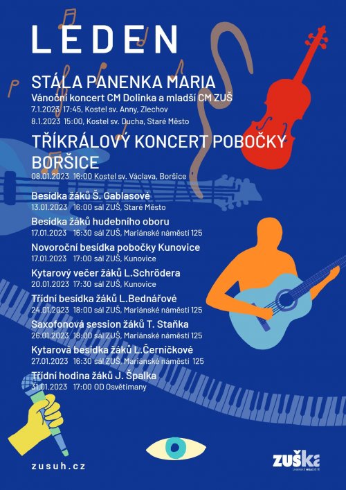 Program Zušky na měsíc leden