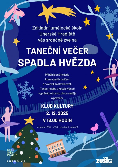 Pozvánka na Taneční večer „Spadla hvězda“