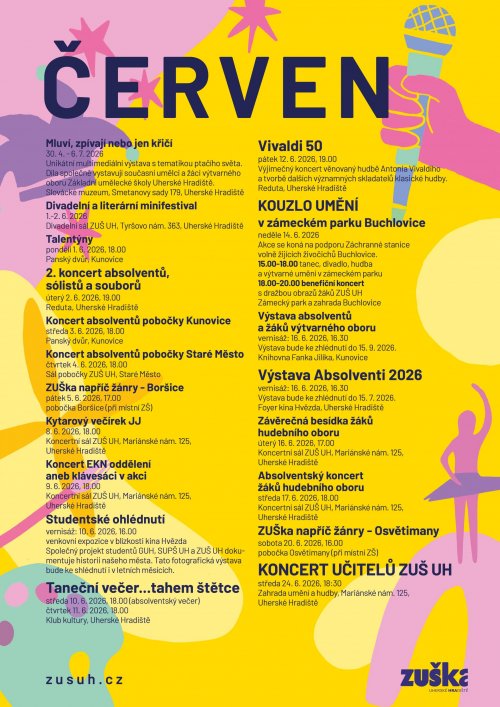 Červen - měsíc plný koncertů, vystoupení a výstav